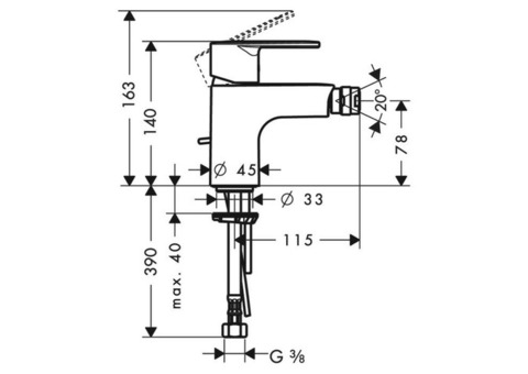 Смеситель для биде Hansgrohe Talis E2 31622000