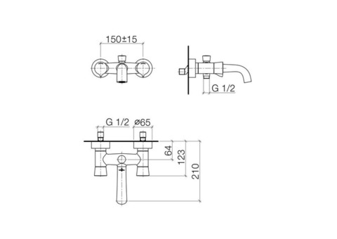 Смеситель для ванны Dornbracht LaFleur 25.100.955.00