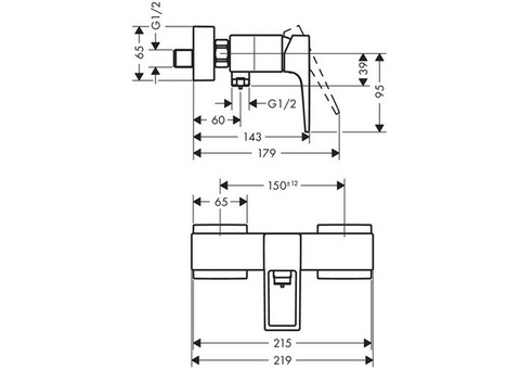 Смеситель для душа Hansgrohe Metropol 74560000