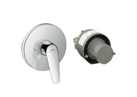 Смеситель для душа Hansgrohe Novus 71068000 внешняя и скрытая часть