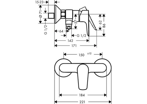 Смеситель для душа Hansgrohe Talis E 71760000