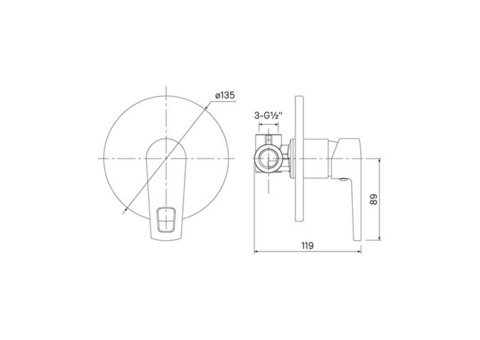 Смеситель для душа Iddis Runo RUNSB00i66