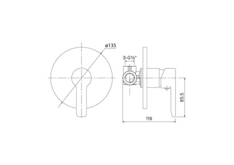 Смеситель для душа Iddis Sena SENSB00i66