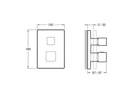 Смеситель для душа Jacob Delafon Square E98729-CP