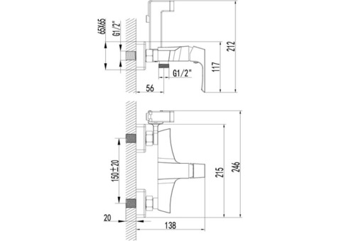 Смеситель для душа Lemark Unit LM4518C