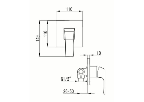 Смеситель для душа Lemark Unit LM4523C