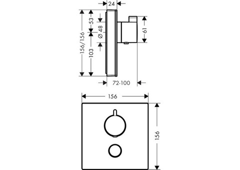 Термостат для душа Hansgrohe ShowerSelect Highflow 15735600