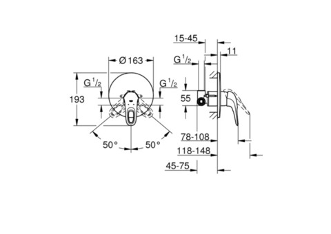 Смеситель для душа Grohe Eurostyle New 33635003