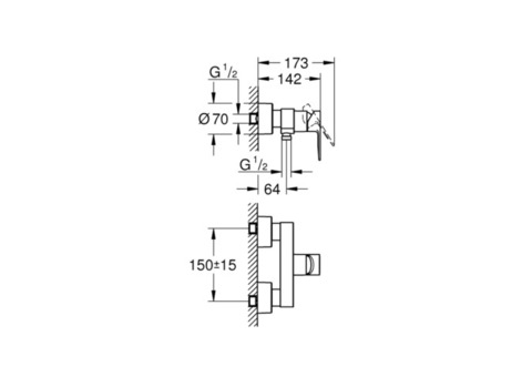 Смеситель для душа Grohe Lineare New 33865001