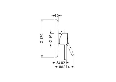 Смеситель для душа Hansgrohe Axor Starck Puro 10616 000