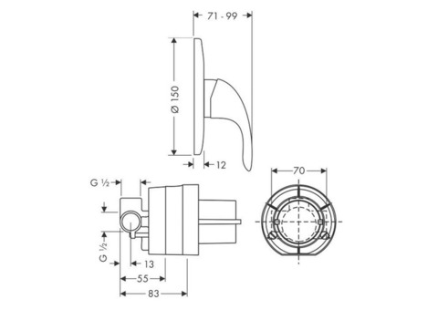 Смеситель для душа Hansgrohe Focus E 31766000