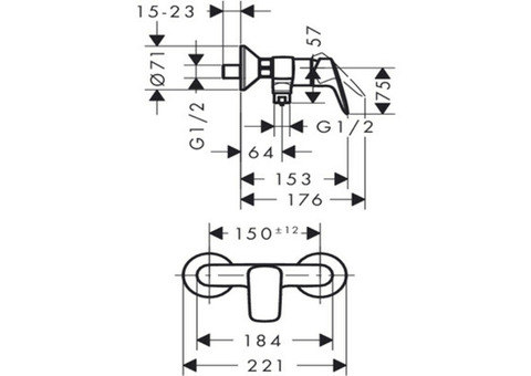 Смеситель для душа Hansgrohe Logis 71630000