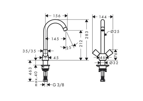 Смеситель для кухни Hansgrohe Logis 71280000