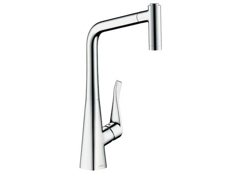 Смеситель для кухни Hansgrohe Metris 320 14820000 с выдвижным изливом