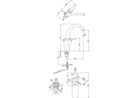 Смеситель для кухни Jacob Delafon Carafe E18865-CP