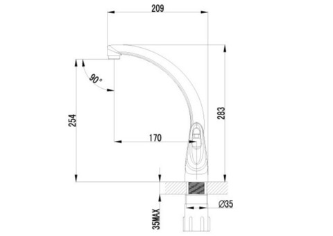 Смеситель для кухни Lemark Luna LM4155C