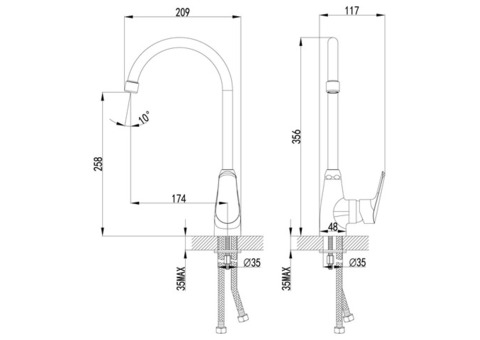 Смеситель для кухни Lemark Partner LM6555C