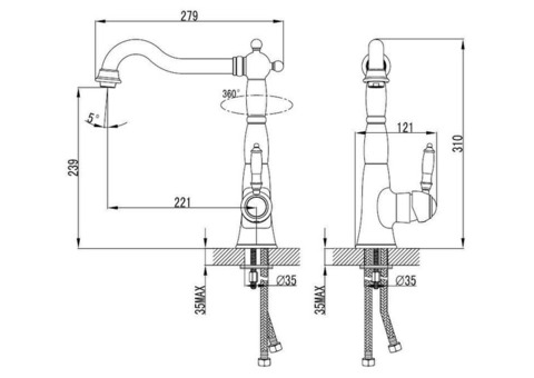 Смеситель для кухни Lemark Soul LM6004C