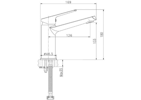 Смеситель для раковины Cersanit Flavis 63037