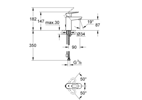 Смеситель для раковины Grohe BauLoop 23336000