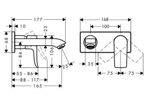 Смеситель для раковины Hansgrohe Metris 31085000