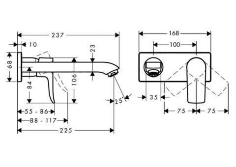 Смеситель для раковины Hansgrohe Metris 31086000