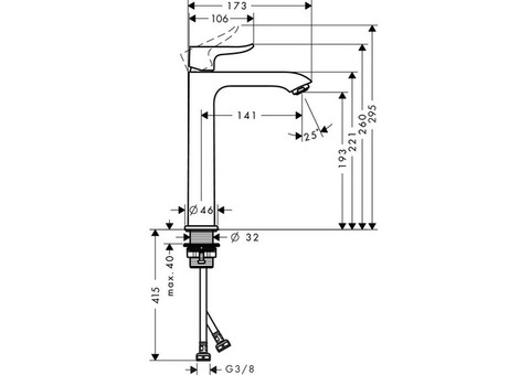 Смеситель для раковины Hansgrohe Metris 31185000