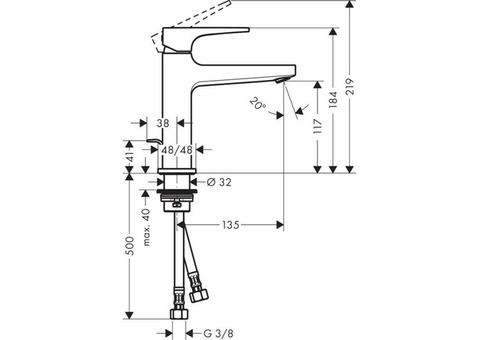 Смеситель для раковины Hansgrohe Metropol 32506000