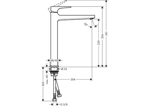 Смеситель для раковины Hansgrohe Metropol 32512000