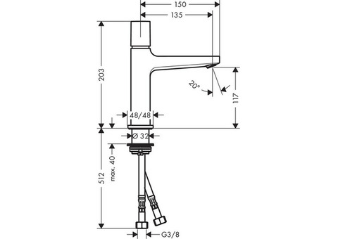 Смеситель для раковины Hansgrohe Metropol Select 32571000