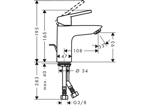 Смеситель для раковины Hansgrohe Novus Loop 71081000