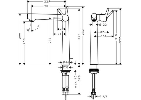 Смеситель для раковины Hansgrohe Talis S 250 72115000