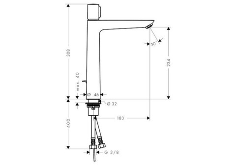 Смеситель для раковины Hansgrohe Talis Select E 240 71752000