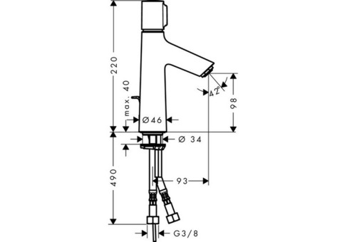 Смеситель для раковины Hansgrohe Talis Select S 72042000