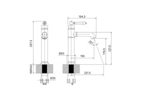 Смеситель для раковины Iddis Oxford OXFSB01i01 хром