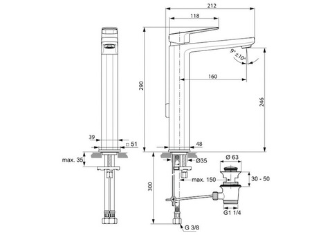 Смеситель для раковины Ideal Standard Tonic II A6328AA