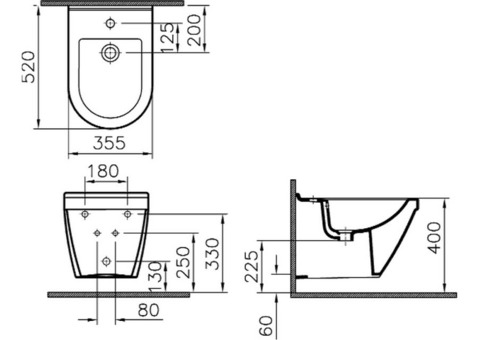 Биде подвесное Vitra S50 5324B003-0288