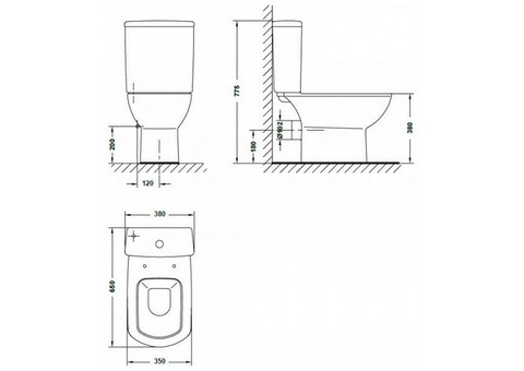 Бачок для унитаза Gala Smart 25540