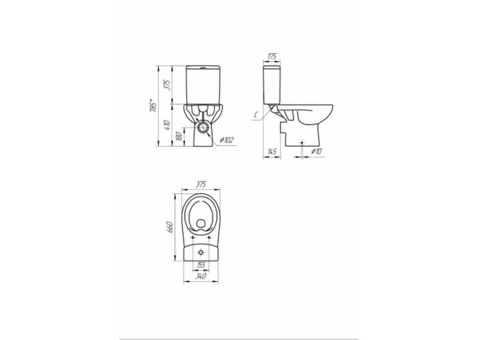 Унитаз-компакт Cersanit Nature Clean On 011 S-KO-NTR011-3/5-COn-DL-w