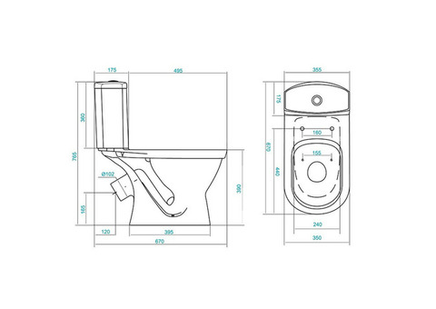 Унитаз-компакт Santek Алькор 1WH302196