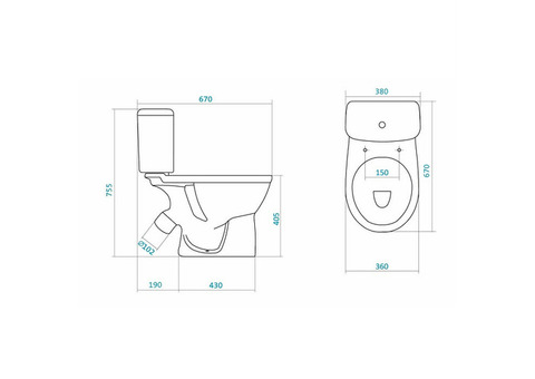 Унитаз-компакт Santek Бореаль 1WH302144