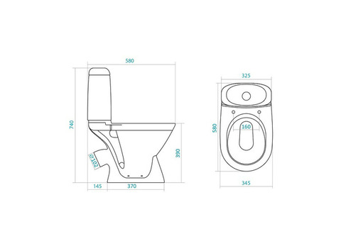 Унитаз-компакт Santek Римини 1WH110128