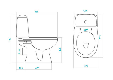 Унитаз-компакт Santek Цезарь 1WH301746