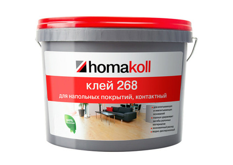 Клей для напольных покрытий Homakoll 268 контактный 10 кг