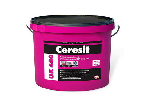 Клей универсальный водно-дисперсионный Ceresit UK 400 14 кг
