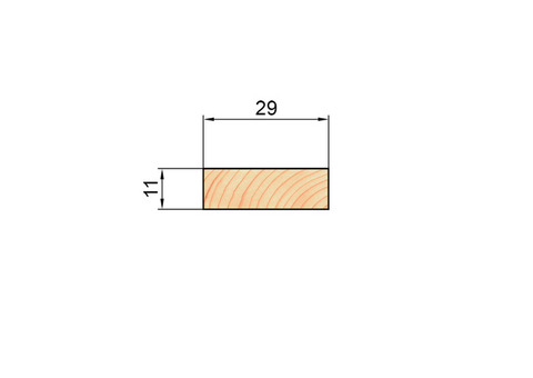 Брусок строганный из хвои Арелан 11х29x2200 мм сорт Экстра без сучков