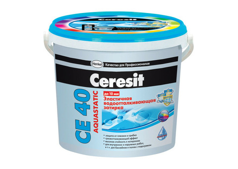 Затирка цементная Ceresit CE 40 Aquastatic серебристо-серый 2 кг