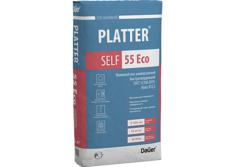 Пол наливной Dauer Platter Self 55 Eco универсальный быстротвердеющий 20 кг