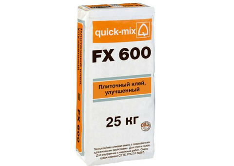 Клей для плитки Quick-mix FX 600 72340 эластичный 25 кг