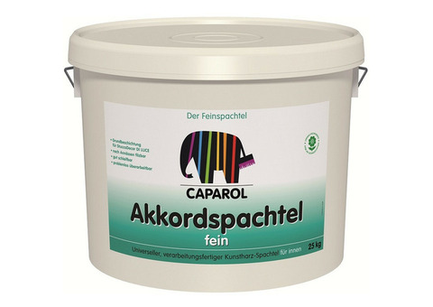 Шпатлевка Caparol Akkordspachtel fein для швов и дефектов 25 кг